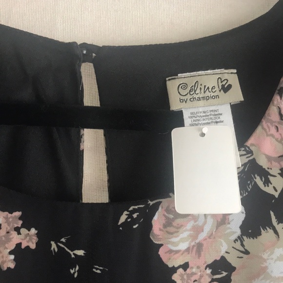 Celine Floral Chiffon Blouse Sheer Long Sleeve Top - Picture 6 of 6